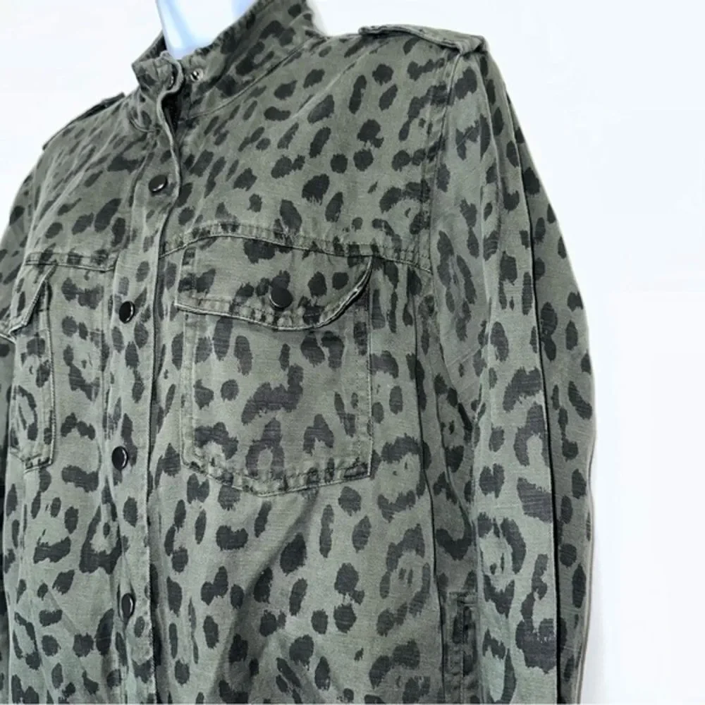 NWOT Rails Collins Utility Jacket S Animal print olive Green